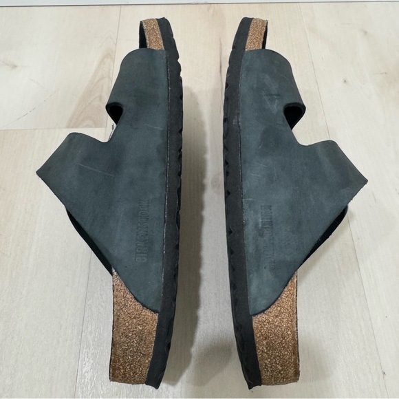 Birkenstock Arizona Big Buckle Slide Sandal Black Oiled Leather Women 40 US9-9.5 - Picture 8 of 11